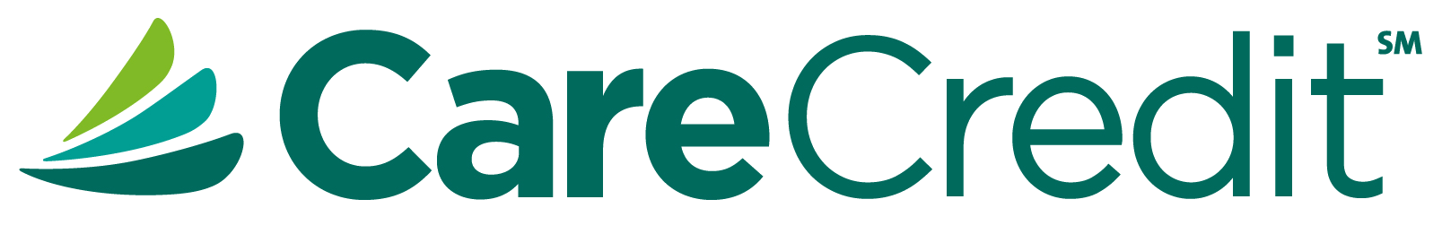 Logotipo de CareCredit para opciones de financiamiento y pago dental.